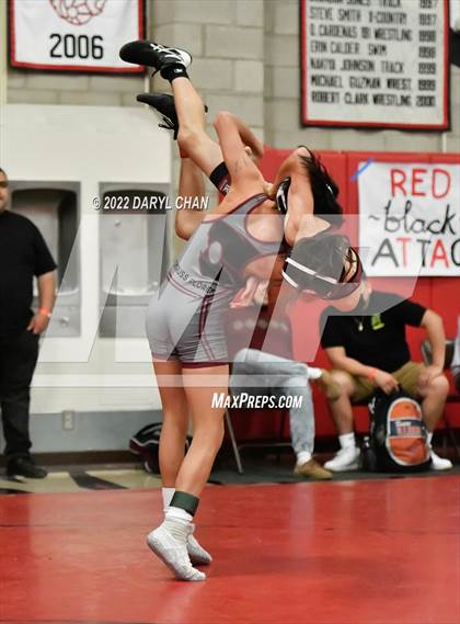 Thumbnail 2 in Fontana vs Paloma Valley & La Canada (CIF Southern Section Wrestling Championships) photogallery.