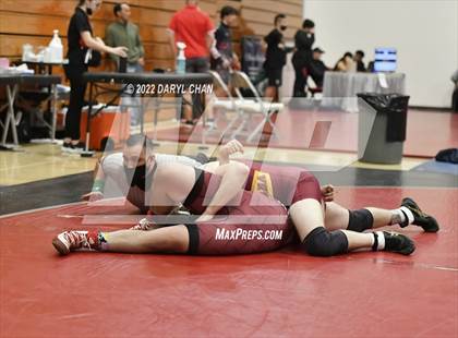Thumbnail 1 in Fontana vs Paloma Valley & La Canada (CIF Southern Section Wrestling Championships) photogallery.