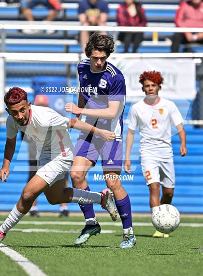 Thumbnail 1 in Boerne vs Stafford (UIL 4A Boys Soccer State Semifinal) photogallery.