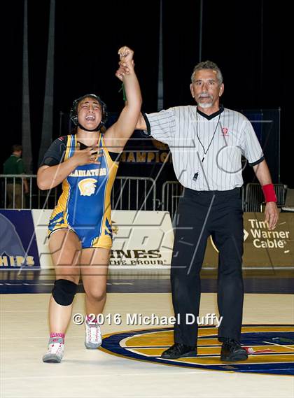 Thumbnail 2 in CIF State Girls Wrestling Championships (Finals) photogallery.