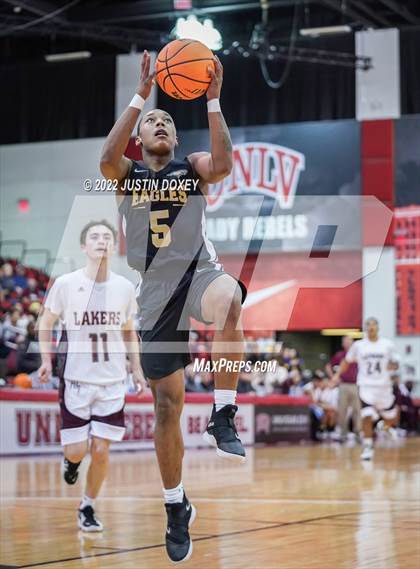 Thumbnail 1 in Pyramid Lake vs. Spring Mountain (NIAA Class 1A State Boys Quarterfinal) photogallery.