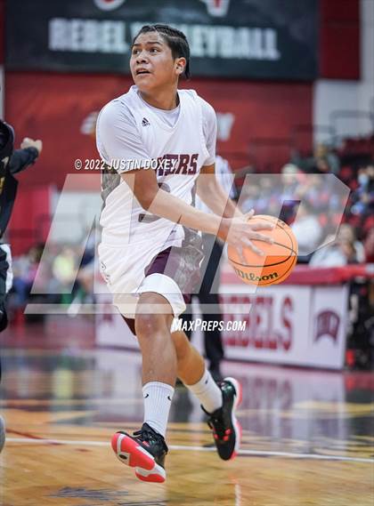 Thumbnail 1 in Pyramid Lake vs. Spring Mountain (NIAA Class 1A State Boys Quarterfinal) photogallery.