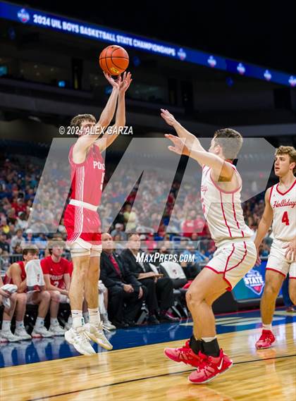 Thumbnail 1 in Holliday vs Ponder (UIL 3A Basketball Semifinal) photogallery.