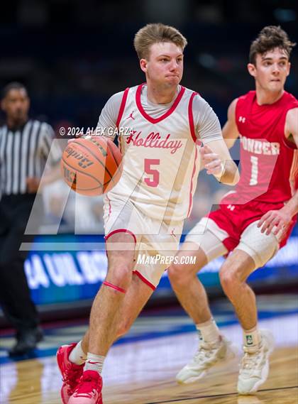 Thumbnail 1 in Holliday vs Ponder (UIL 3A Basketball Semifinal) photogallery.