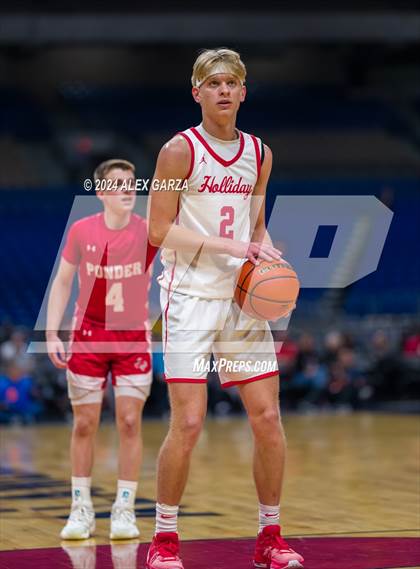 Thumbnail 3 in Holliday vs Ponder (UIL 3A Basketball Semifinal) photogallery.