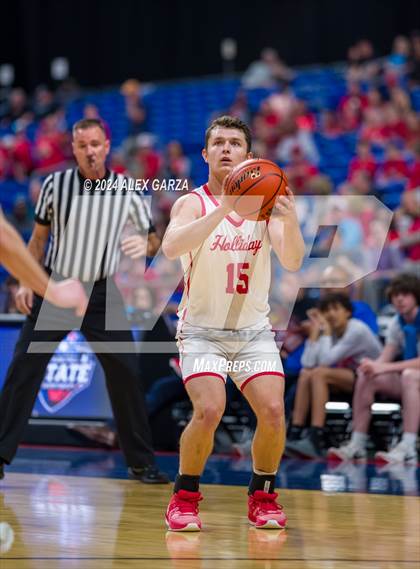 Thumbnail 1 in Holliday vs Ponder (UIL 3A Basketball Semifinal) photogallery.