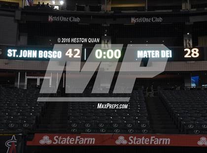 Thumbnail 2 in St. John Bosco vs Mater Dei (CIF-SS D1 Final) photogallery.