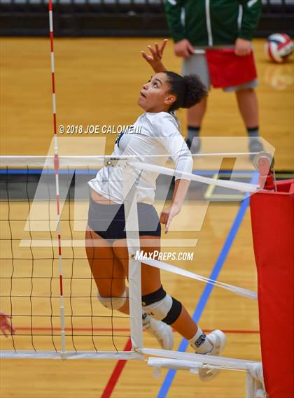 Thumbnail 3 in Rowe [Nikki] vs Smithson Valley (NEISD Volleyball Tournament) photogallery.