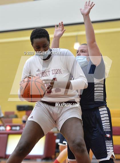 Thumbnail 1 in Raleigh Christian Academy vs  Mount Zion Christian Academy (Bull City Classic Holiday Invitational) photogallery.