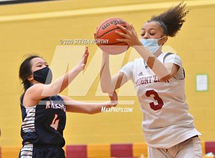 Thumbnail 1 in Raleigh Christian Academy vs  Mount Zion Christian Academy (Bull City Classic Holiday Invitational) photogallery.