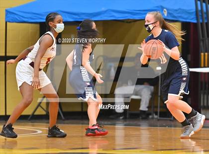 Thumbnail 2 in Raleigh Christian Academy vs  Mount Zion Christian Academy (Bull City Classic Holiday Invitational) photogallery.