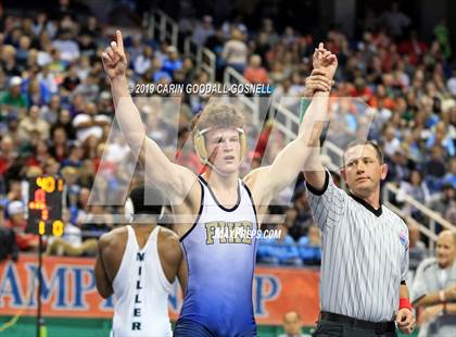 Thumbnail 2 in NCHSAA State 3A Wrestling Championships (Finals) photogallery.