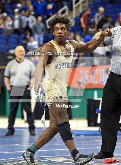 Thumbnail 3 in NCHSAA State 3A Wrestling Championships (Finals) photogallery.