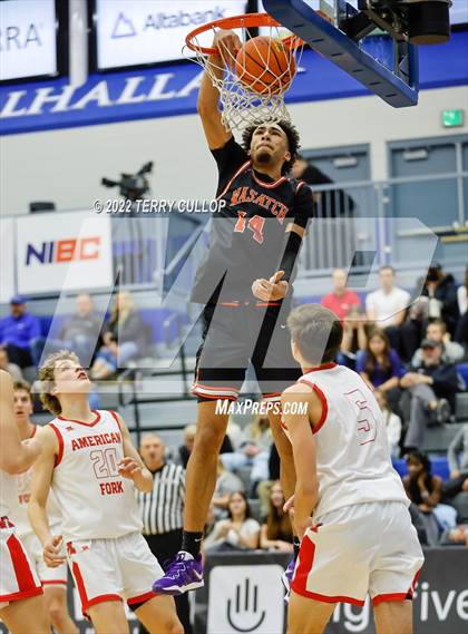 Thumbnail 2 in Wasatch Academy vs. American Fork (5 for the Fight Hoopfest) photogallery.