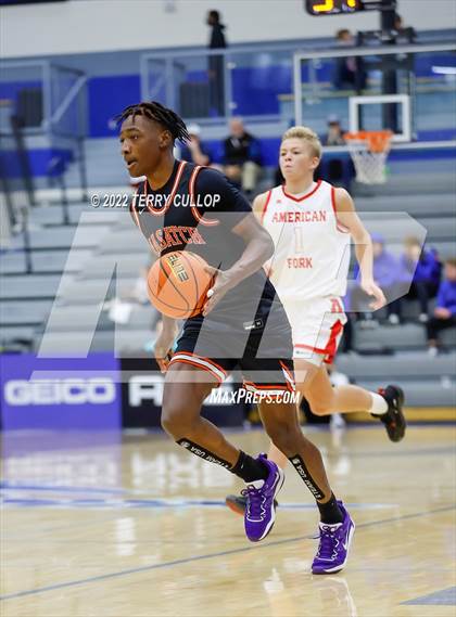 Thumbnail 2 in Wasatch Academy vs. American Fork (5 for the Fight Hoopfest) photogallery.