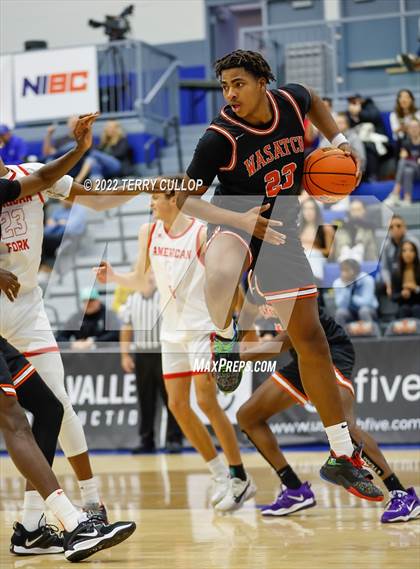 Thumbnail 3 in Wasatch Academy vs. American Fork (5 for the Fight Hoopfest) photogallery.