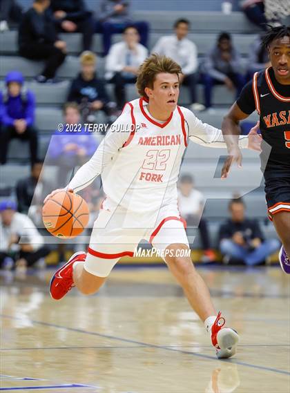Thumbnail 2 in Wasatch Academy vs. American Fork (5 for the Fight Hoopfest) photogallery.