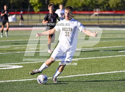 Thumbnail 3 in Delta vs. Eastbrook (IHSAA 2A Section 23 Semifinal) photogallery.