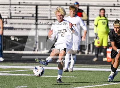 Thumbnail 3 in Delta vs. Eastbrook (IHSAA 2A Section 23 Semifinal) photogallery.