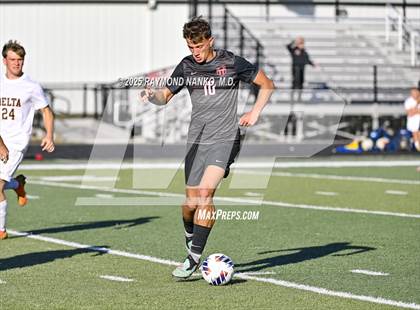 Thumbnail 2 in Delta vs. Eastbrook (IHSAA 2A Section 23 Semifinal) photogallery.