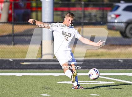 Thumbnail 3 in Delta vs. Eastbrook (IHSAA 2A Section 23 Semifinal) photogallery.