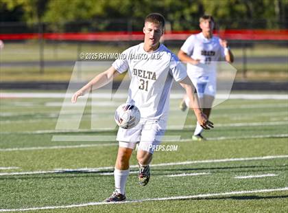 Thumbnail 2 in Delta vs. Eastbrook (IHSAA 2A Section 23 Semifinal) photogallery.