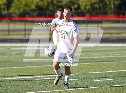 Thumbnail 1 in Delta vs. Eastbrook (IHSAA 2A Section 23 Semifinal) photogallery.