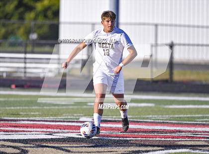 Thumbnail 2 in Delta vs. Eastbrook (IHSAA 2A Section 23 Semifinal) photogallery.