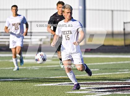 Thumbnail 1 in Delta vs. Eastbrook (IHSAA 2A Section 23 Semifinal) photogallery.