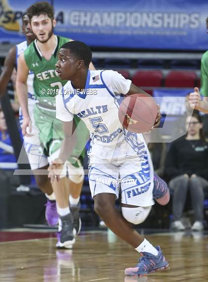 Thumbnail 2 in Health Sciences Charter vs. Seton Catholic Central (NYSPHSAA Class B Semifinal) photogallery.
