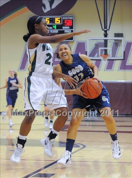 Thumbnail 1 in Our Lady of Good Counsel vs. Wesleyan (Nike Tournament of Champions) photogallery.