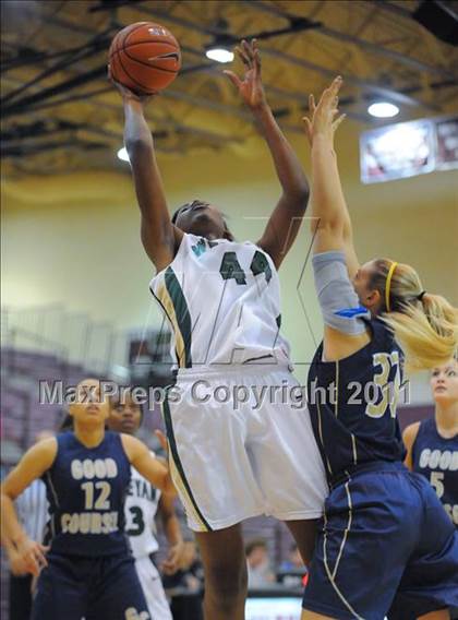 Thumbnail 1 in Our Lady of Good Counsel vs. Wesleyan (Nike Tournament of Champions) photogallery.