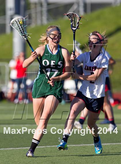Thumbnail 2 in Lake Oswego vs. Oregon Episcopal (Oregon Girls Lacrosse Association Playoff) photogallery.