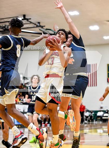 Thumbnail 2 in Centennial vs. St. John Bosco (The Classic at Damien) Tournament photogallery.