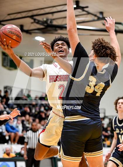 Thumbnail 1 in Centennial vs. St. John Bosco (The Classic at Damien) Tournament photogallery.