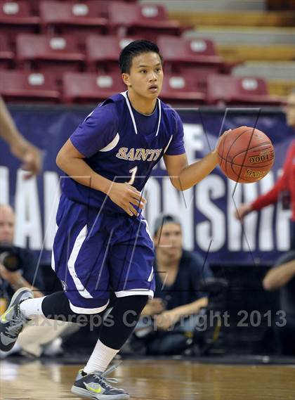 Thumbnail 2 in St. Augustine vs. Sacred Heart Cathedral (CIF State D3 Final) photogallery.