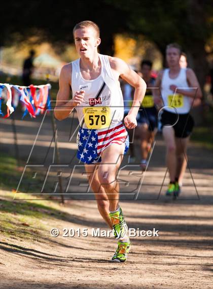 Thumbnail 3 in CIF State Cross Country Championships (D4 Boys Race) photogallery.