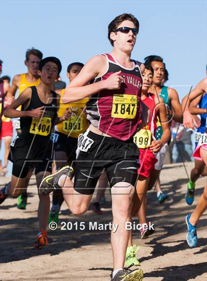 Thumbnail 3 in CIF State Cross Country Championships (D4 Boys Race) photogallery.