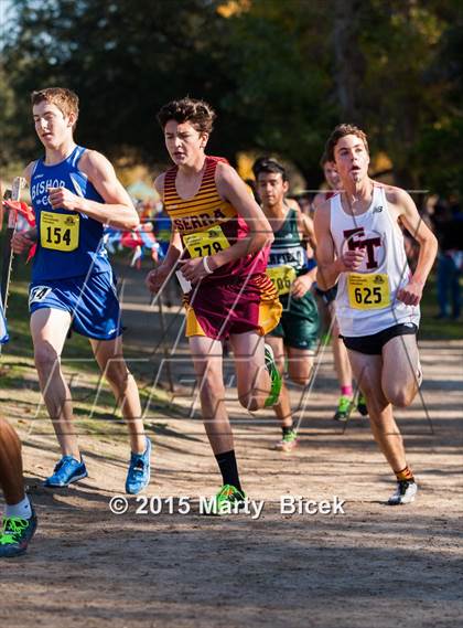 Thumbnail 3 in CIF State Cross Country Championships (D4 Boys Race) photogallery.