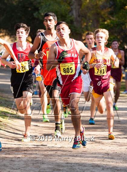 Thumbnail 2 in CIF State Cross Country Championships (D4 Boys Race) photogallery.