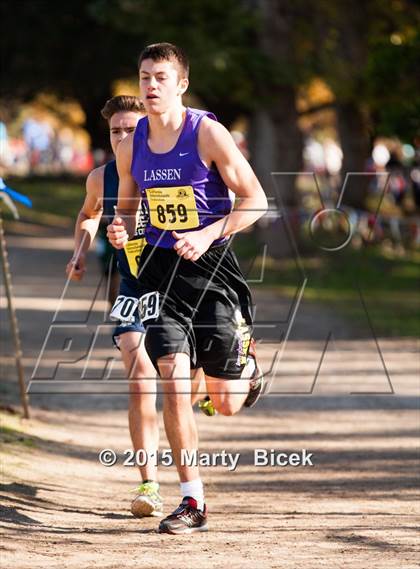 Thumbnail 2 in CIF State Cross Country Championships (D4 Boys Race) photogallery.