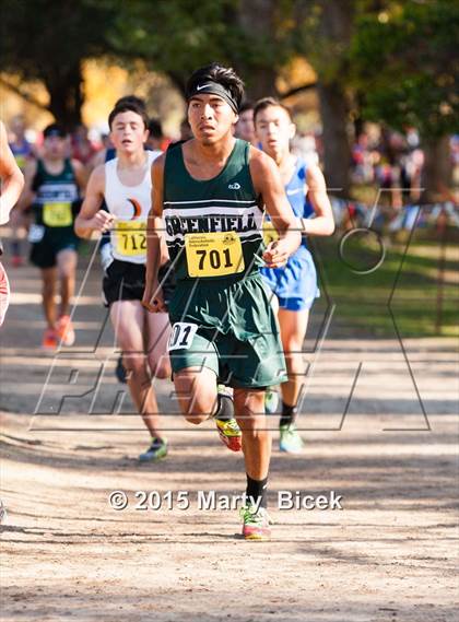 Thumbnail 1 in CIF State Cross Country Championships (D4 Boys Race) photogallery.