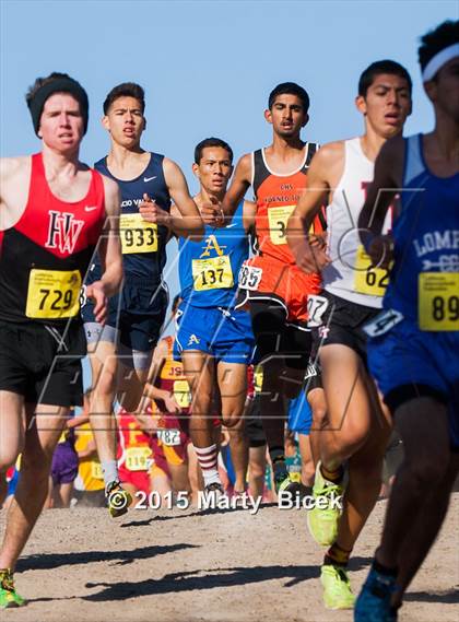 Thumbnail 3 in CIF State Cross Country Championships (D4 Boys Race) photogallery.