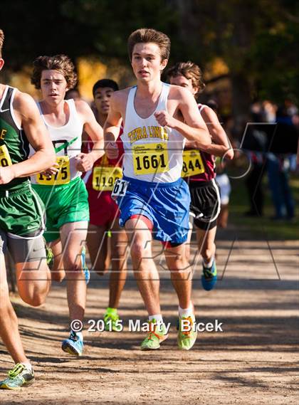 Thumbnail 1 in CIF State Cross Country Championships (D4 Boys Race) photogallery.