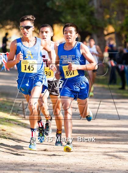 Thumbnail 3 in CIF State Cross Country Championships (D4 Boys Race) photogallery.