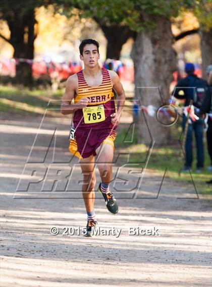 Thumbnail 1 in CIF State Cross Country Championships (D4 Boys Race) photogallery.
