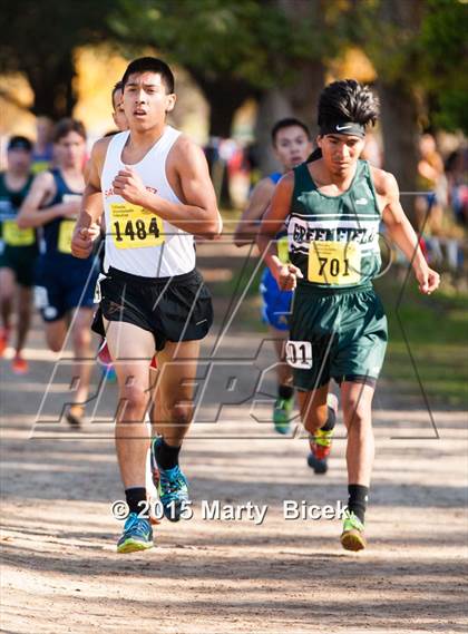 Thumbnail 3 in CIF State Cross Country Championships (D4 Boys Race) photogallery.