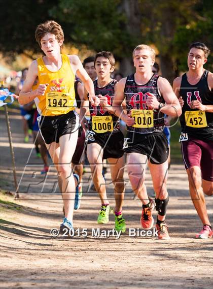 Thumbnail 3 in CIF State Cross Country Championships (D4 Boys Race) photogallery.