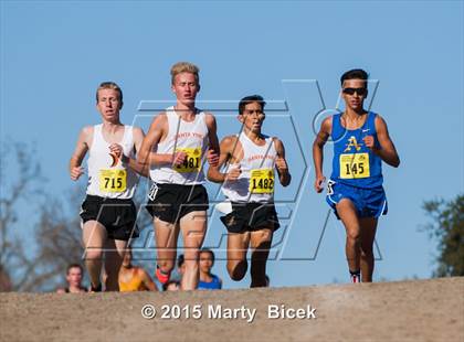 Thumbnail 1 in CIF State Cross Country Championships (D4 Boys Race) photogallery.