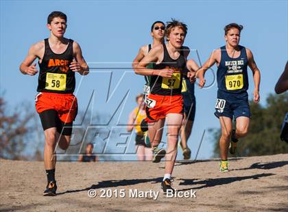 Thumbnail 1 in CIF State Cross Country Championships (D4 Boys Race) photogallery.